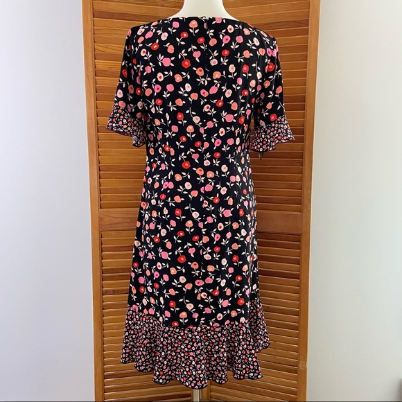 TALBOTS Floral Jewel Neck Shift Short Sleeve Dress - Picture 12 of 16